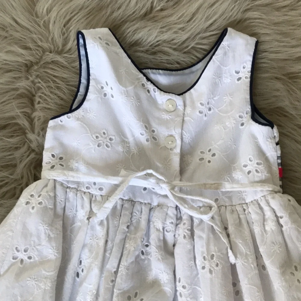 SWEETHEART ROSE Girls White Eyelet Formal Summer Dress | 3